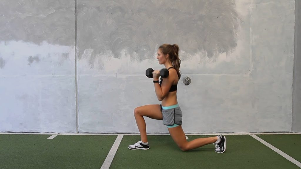 Lunge with Bicep Curl